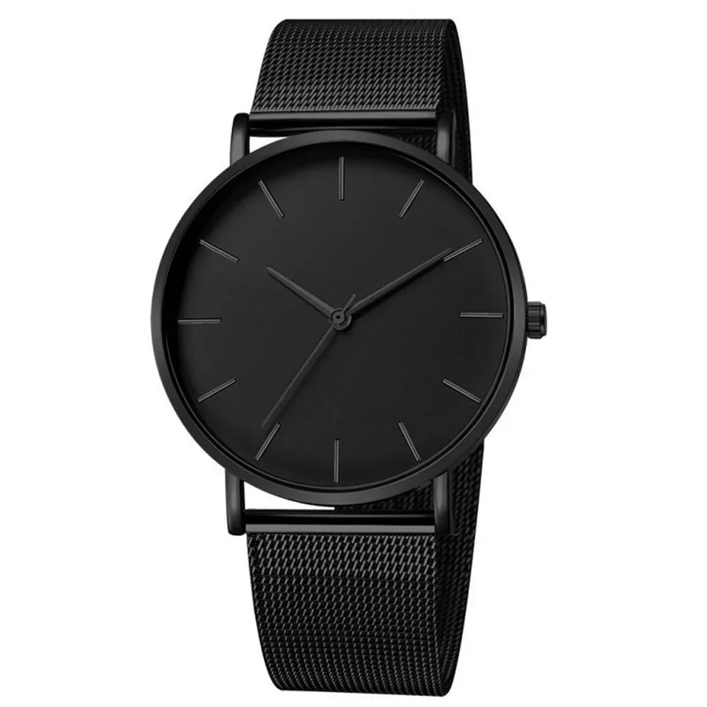 Storazone 1-Black Leisure Simple Women Watch 2024 Vintage Mesh Belt Ultra-thin Fashion Relojes Para Mujer Luxury Man Wrist Watches