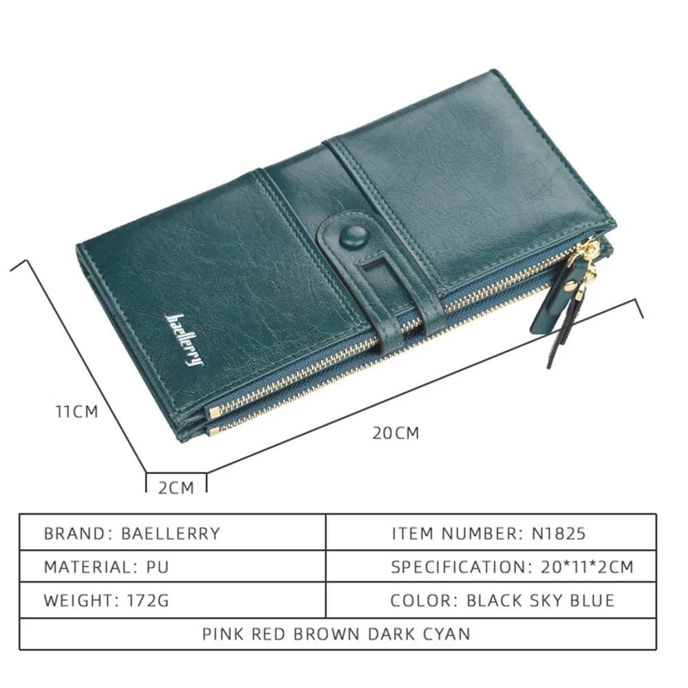 Storazone 2023 Women Wallets Fashion Long PU Leather Top Quality Card Holder Classic Female Purse Zipper Brand Wallet For Women