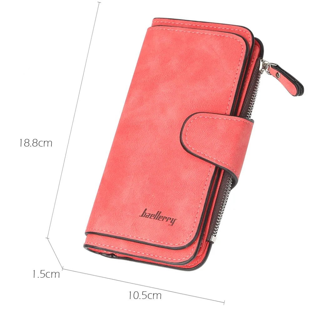 Storazone 2023 Women Wallets Fashion Long PU Leather Top Quality Card Holder Classic Female Purse Zipper Wallet For Women