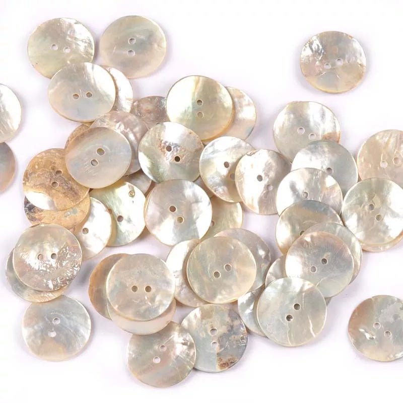 Storazone 50Pcs Natural Mother Of Pearl Shell Decorative Buttons For Scrapbooking Sewing DIY Crafts Handwork Accessories Home Decoration