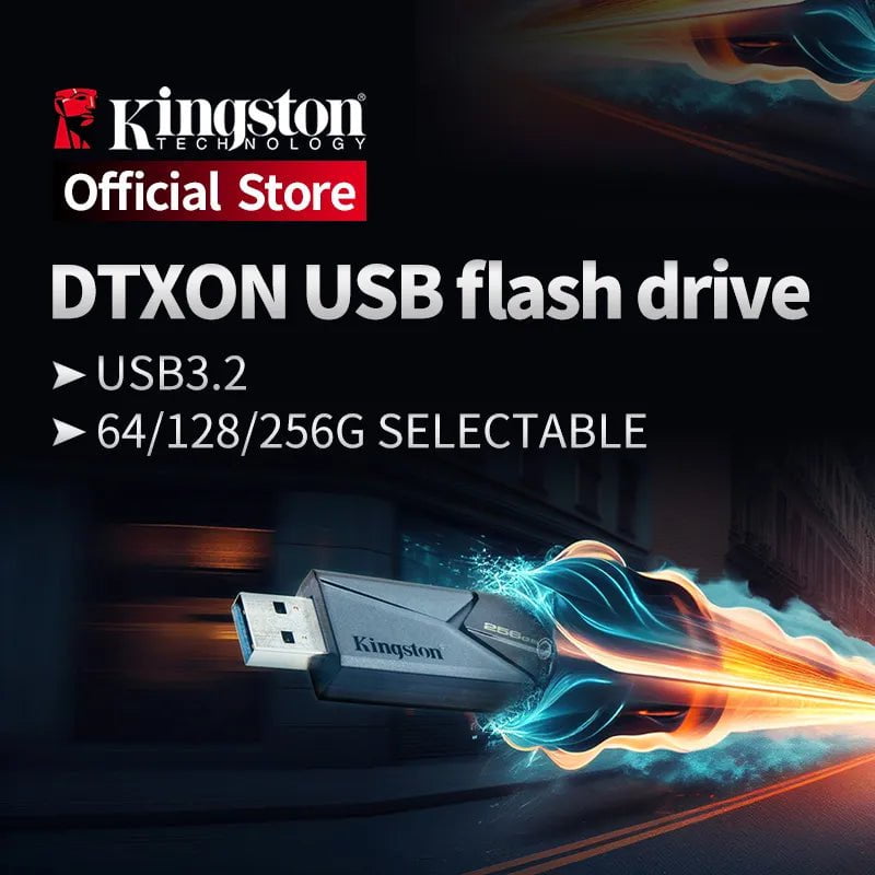 Storazone 64GB Kingston USB Pen Drive DTXON usb flash drive USB 3.2 PenDrives Black Usb memory for Computer 64GB 128GB 256GB usb stick memory