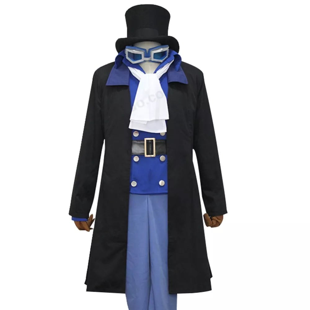 Storazone Anime sabo from Cosplay Costume Cloak Mens Suit Halloween coat vest shirt pant tie uniform Hat set