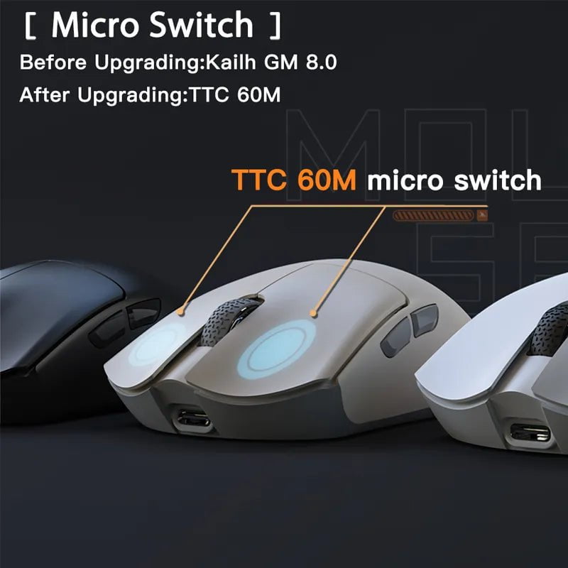 Storazone Darmoshark M3 Optical Esports Gaming Mouse Wireless Bluetooth 3-Mode 26KDPI PAM3395 TTC Microswitch Mice For Computer Laptop PC
