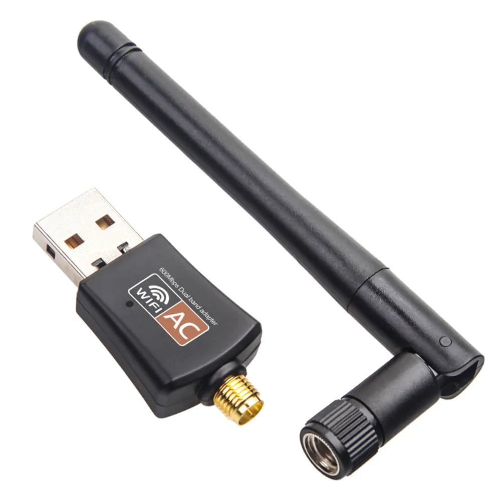 Storazone Dual Band 600Mbps USB wifi Adapter 2.4GHz 5GHz WiFi with Antenna PC Mini Computer Network Card Receiver
