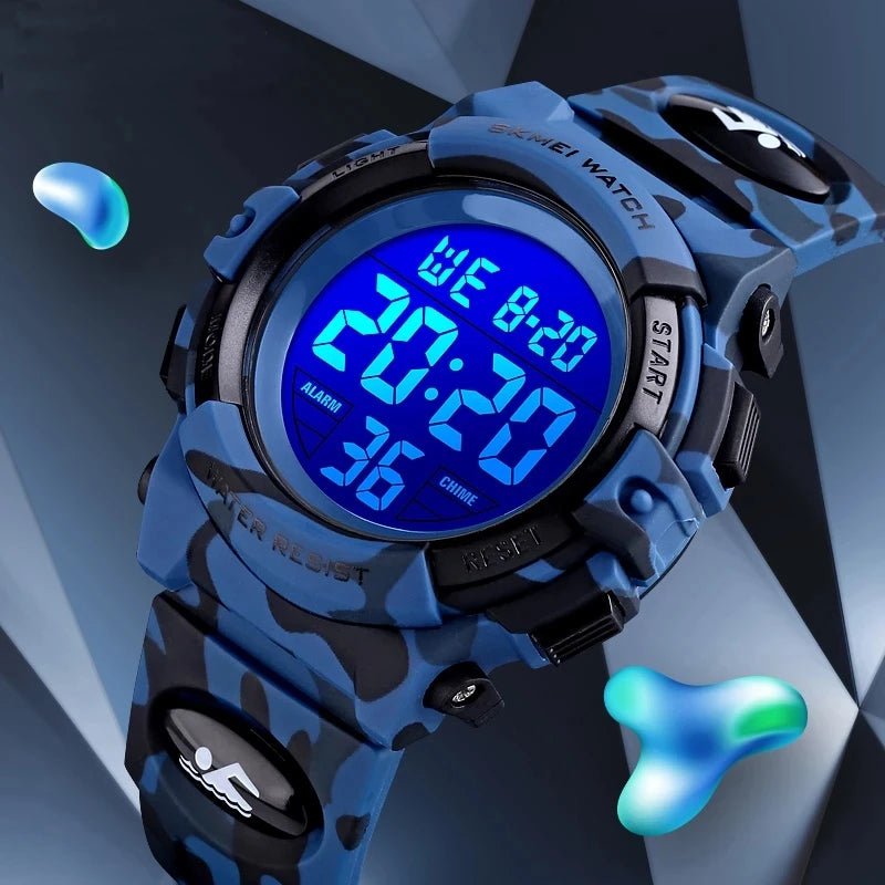 Storazone Electronic Watch For Boys Girls Children Luminous Dial Military Sport Watches for Kids Waterproof Multi-function Digital Watch