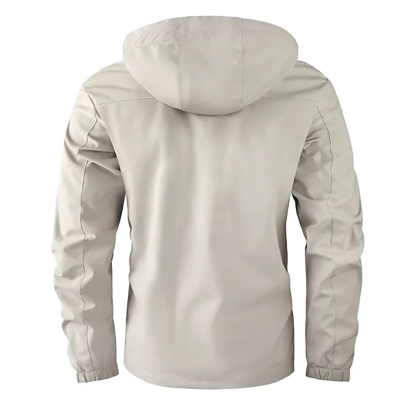 Storazone Fashion Men's Casual Windbreaker Jackets Hooded Jacket Man Waterproof Outdoor Soft Shell Winter Coat Clothing Warm Plus Size