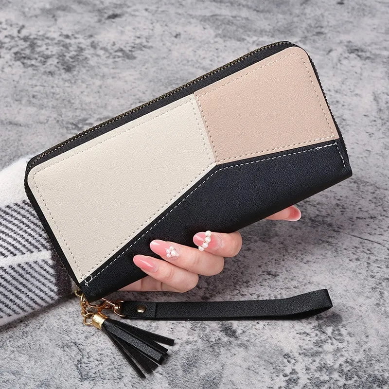 Storazone Fashion Zipper Wallets Womens Long Purses Handbags Coin Purse Cards Holder PU Leather Billfold Wallet