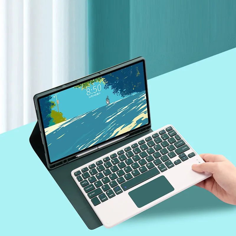 Storazone Free Mouse Wireless Keyboard for Samsung Galaxy Tab S8 X700 X706 S7 11 inch Cover S6 Lite 10.4 Tab A7 A8 Case with Keyboard