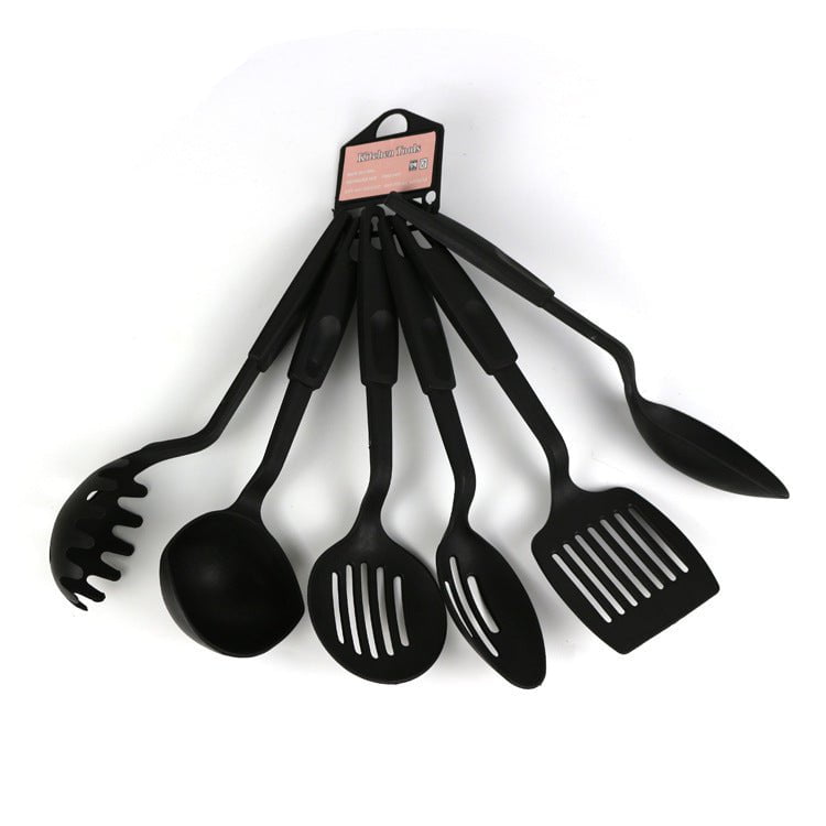 STORAZONE Kitchen Black Kitchen Utensils Shovel Spoon Set Non-stick Pan Kitchen Utensils