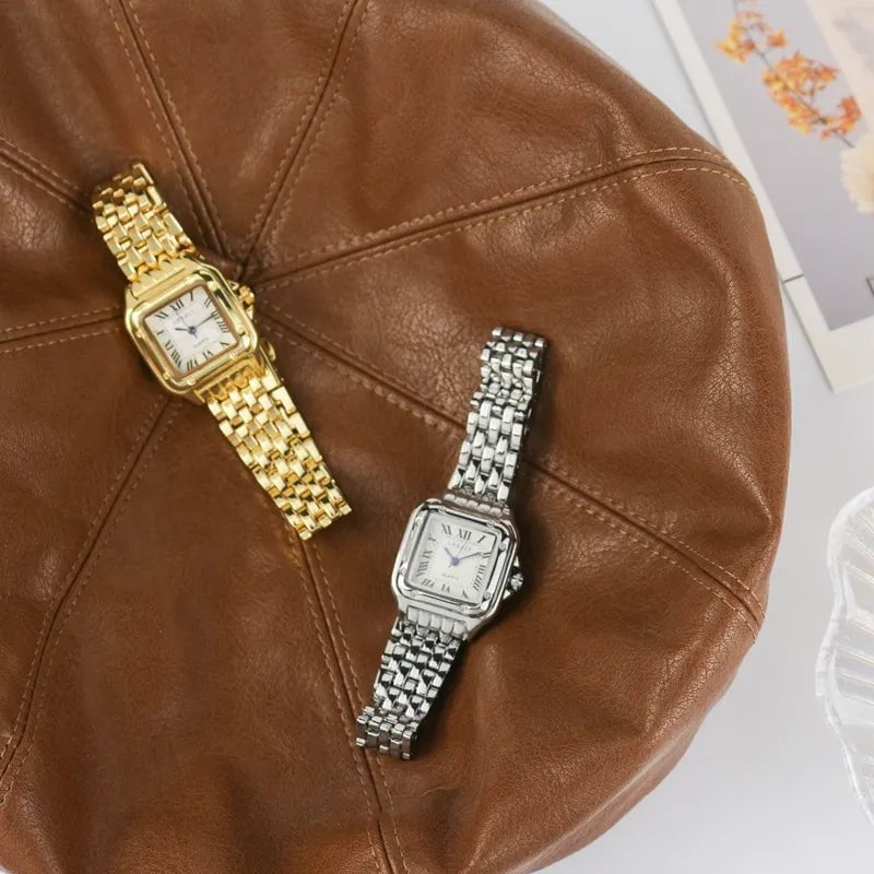Storazone Luxury Fashion Square Women's Watches Brand Ladies Quartz Wristwatch Classic Silver Simple Femme Steel Band relogio feminino