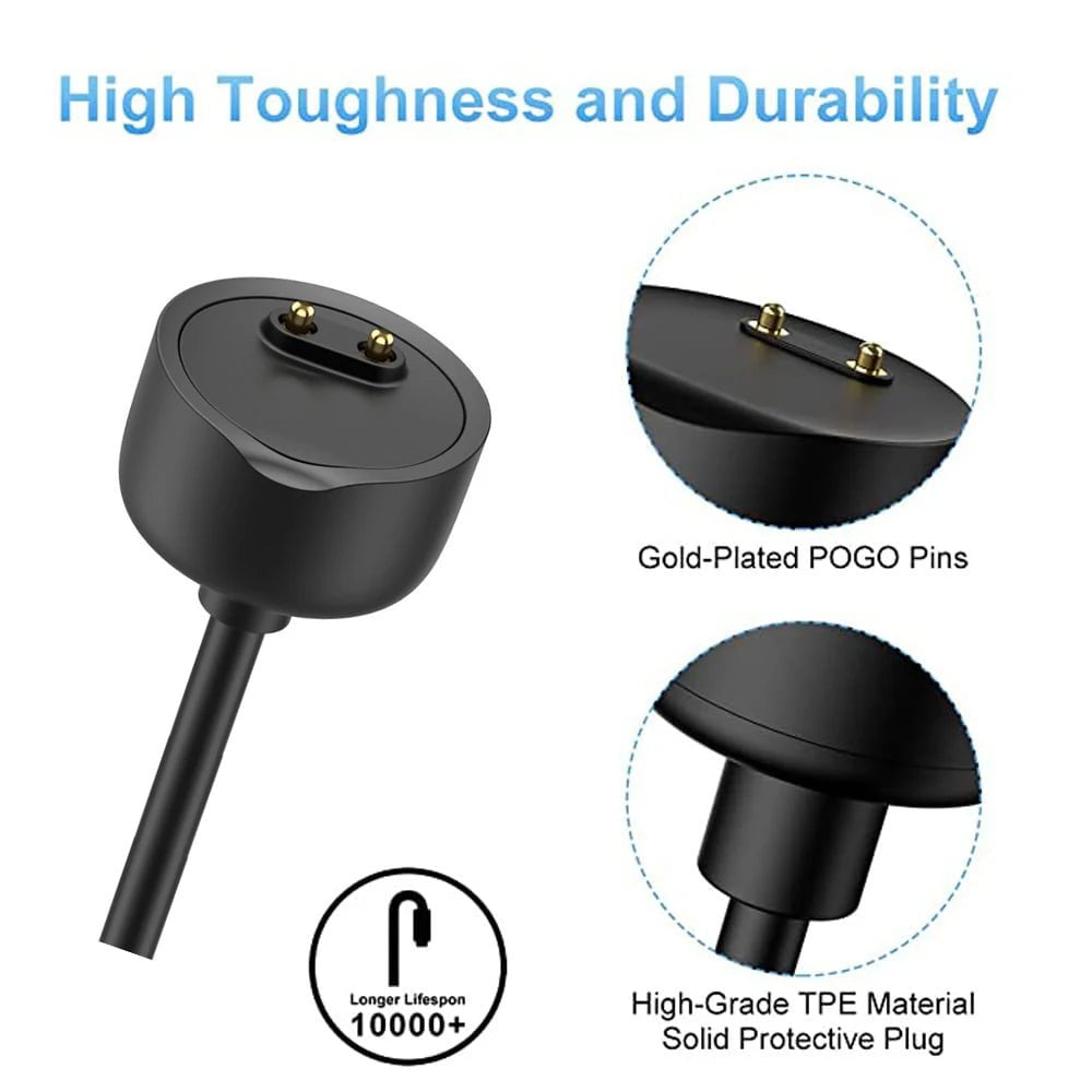 Storazone Magnetic Chargers for Xiaomi Mi Band 7 6 5, USB Charging Cable for MiBand 4 3 2 Pure Copper Core Power Cord Smartband Charger