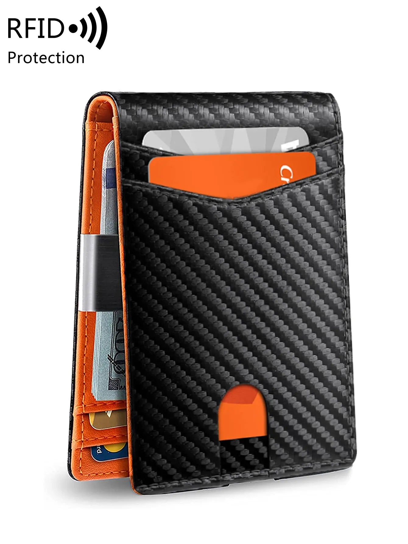 Storazone Minimalist men's RFID blocking multi-functional ultra-thin 12-card wallet, front pocket bi-fold solid color portable card holder