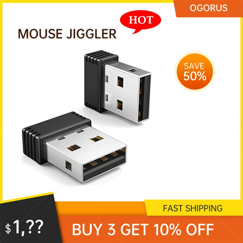Storazone Mouse Jiggler USB Mover Undetectable Automatic Mouse Shaker Wiggler for Laptop Keeps Computer Team Group Awake Simulate Movement