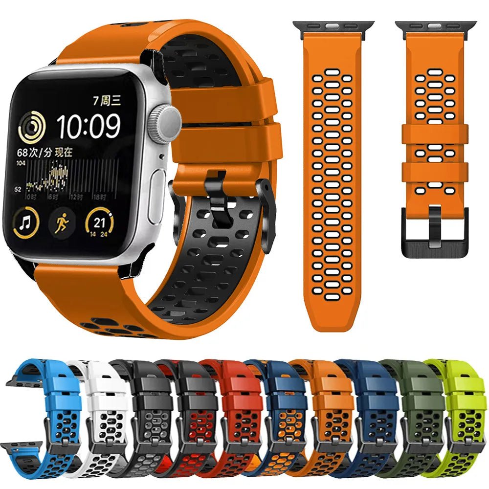 Storazone NEW Silicone strap For Apple Watch Ultra 49mm Band SE 8 7 45mm 41mm Watch Bracelet For iwatch Series 6 5 4 3 44mm 42mm40mm Band