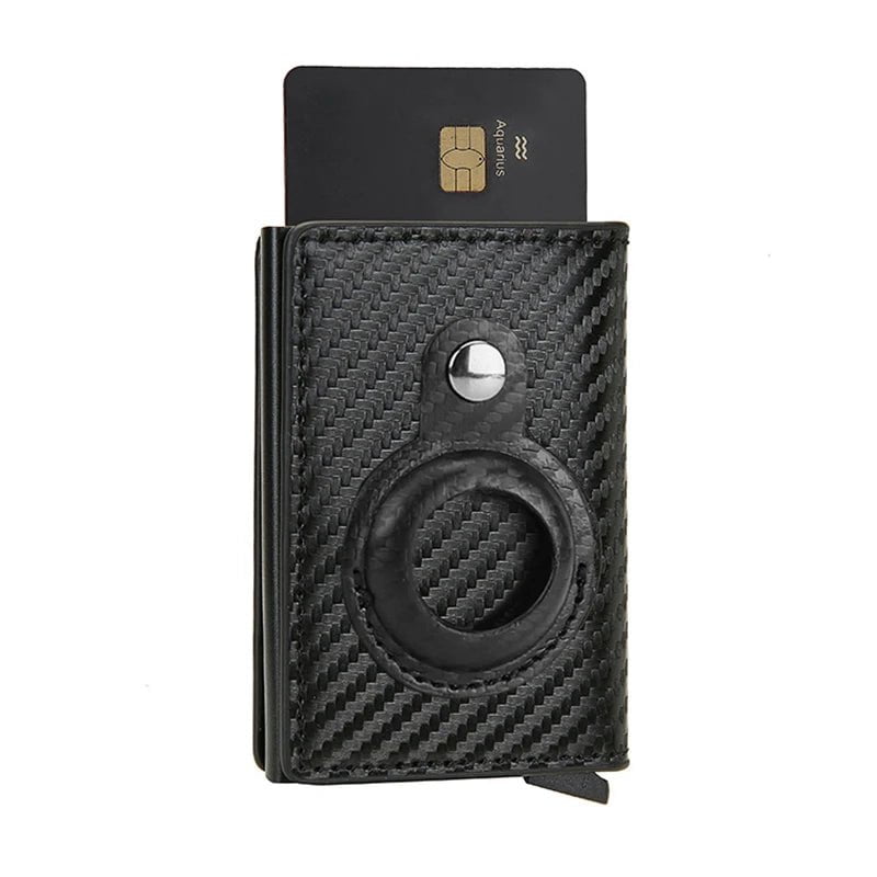 Storazone Rfid Credit Card Holder Wallet For AirTag Men Women Wallets Money Bags Leather Wallet For Apple Air Tag Purses Smart Wallet