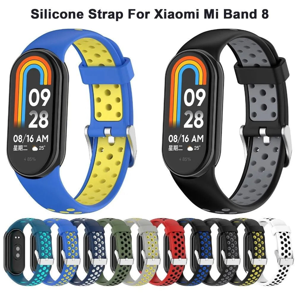 Storazone Soft Silicone Strap for Xiaomi Mi Band 8 Breathable Sport Bracelet Wristband Belt for MiBand 8 Replacement Correa Watchband