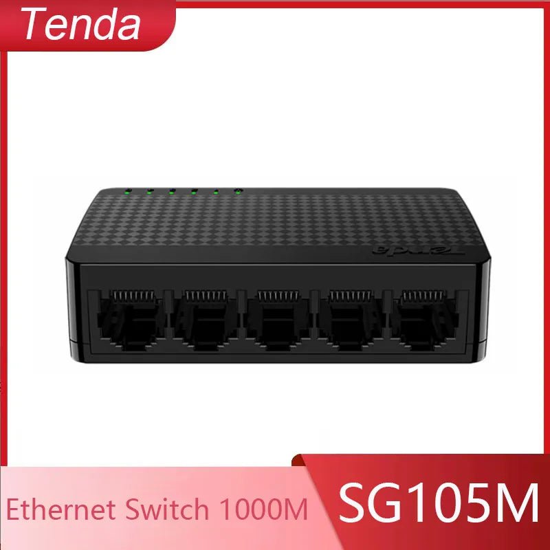 Storazone Tenda SG105M All Gigabit Ports High-speed Network 5-Port Ethernet Switch 1000Mbps Fast Lan Hub Full/Half Duplex Plug and Play