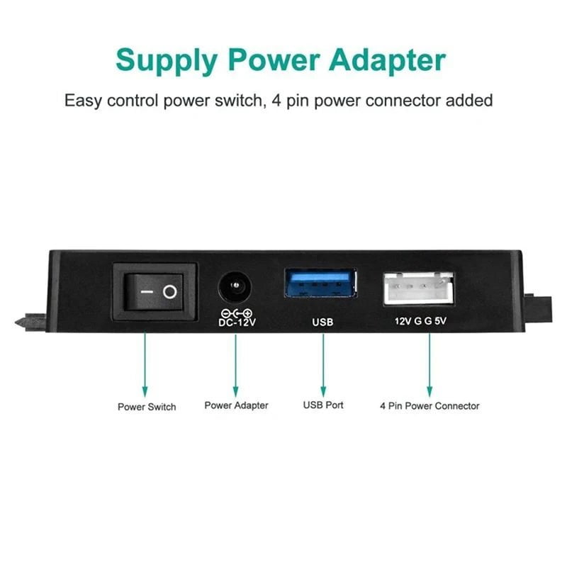 Storazone USB 3.0 to SATA IDE Hard Disk Adapter Converter Cable for 3.5 2.5 inch HDD/SSD CD DVD ROM CD-RW 3 in 1 IDE SATA Adapter