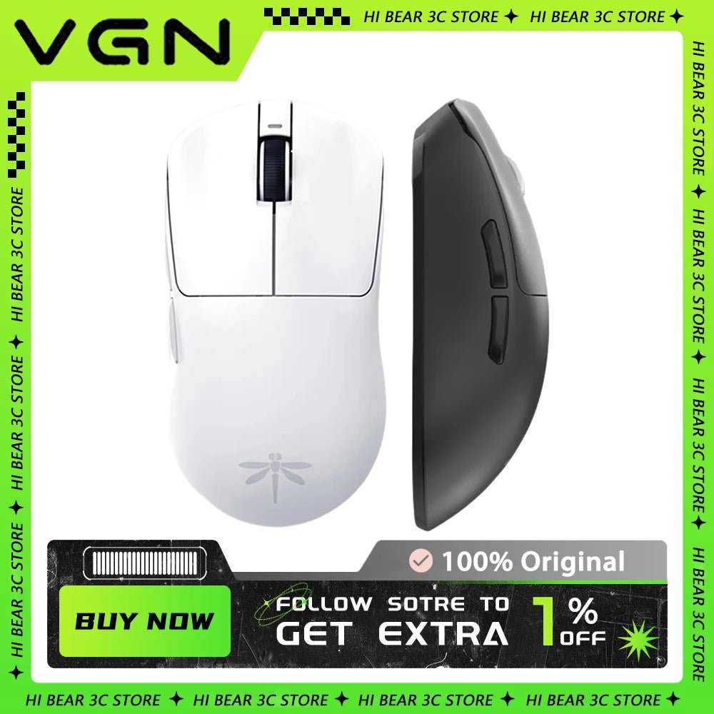 Storazone VGN Dragonfly F1 2.4G Wireless Mouse PAW 3395 Rechargeable Type-C Dual-mode Gaming Mouse Fps Light Weight Pc Gamer Accessories