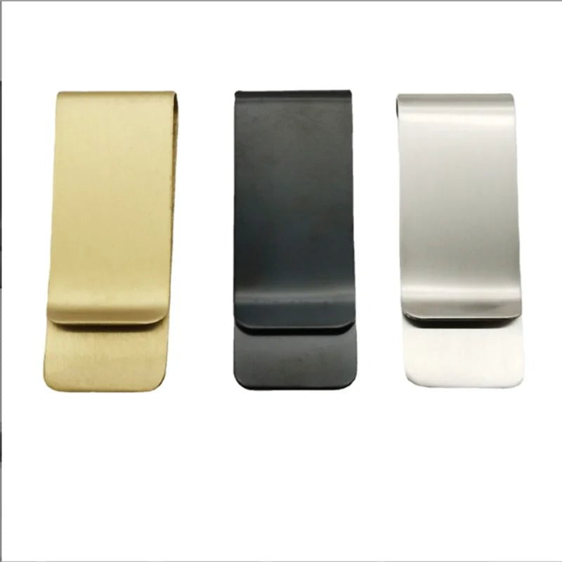 Storazone Vintage Solid Brass Money Clip Wallet Thickness Metal Men Cash Bill Clamp Holder ID Credit Card Folder For Male Mini Purse