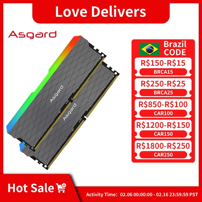 Storazone W2 16GBX2 3200 RGB Asgard Loki w2 RGB RAM 8GBx2 16gb 32gb 3200MHz PC4-25600 DDR4 DIMM Memoria Ram ddr4 Desktop Rams 1.35V