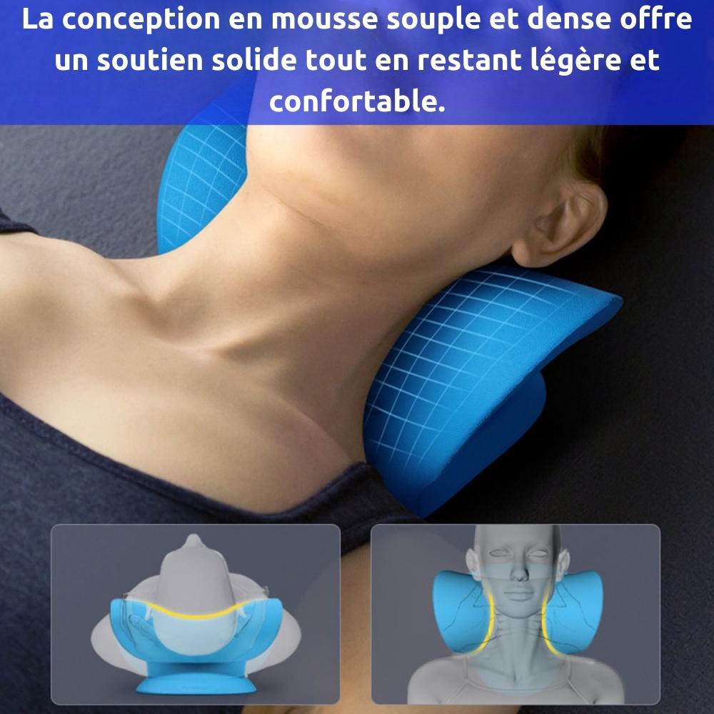 Les Visionnaires Beauté et santé Bleu SpineAlign - Oreiller de massage cervical (CJ)