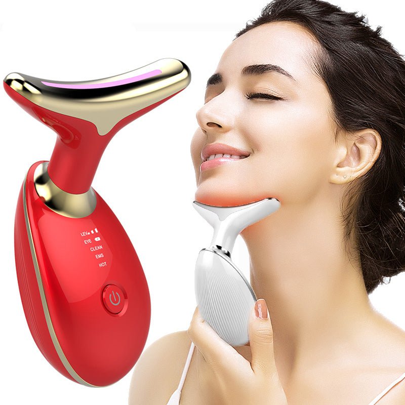 Les Visionnaires Beauté et santé EMS Thermal Neck Lifting And Tighten Massager Electric Microcurrent Wrinkle Remover LED Photon Face Beauty Device For Woman