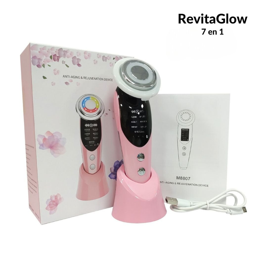 Les Visionnaires Beauté et santé Rose / USB RevitaGlow ™ - Massage Facial 7 en 1 (CJ)