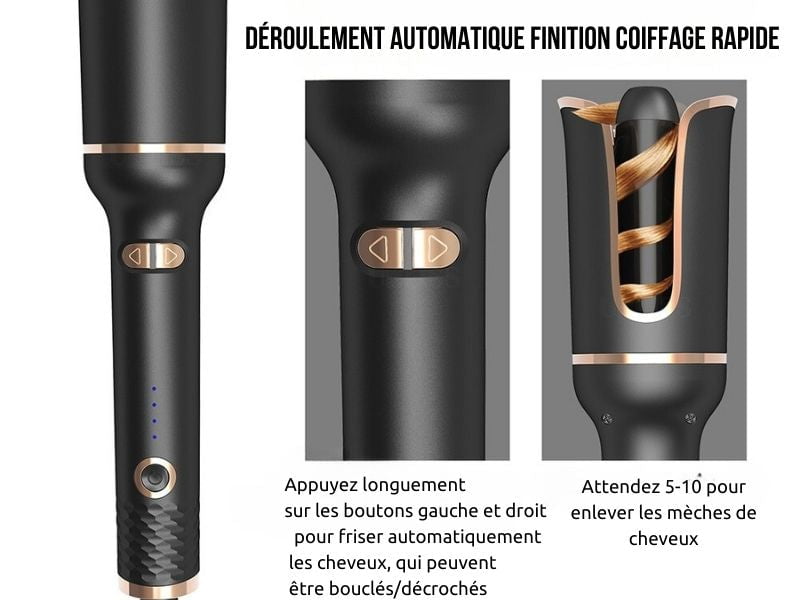 Les Visionnaires Beauté et santé Spin-n-Curl - Fer à friser à rotation automatique (CJ)