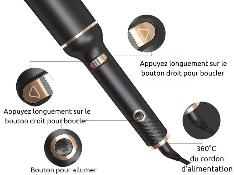 Les Visionnaires Beauté et santé Spin-n-Curl - Fer à friser à rotation automatique (CJ)