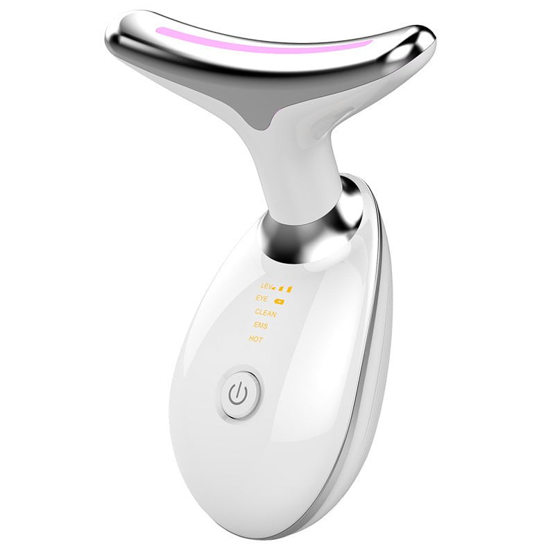 Les Visionnaires Beauté et santé White EMS Thermal Neck Lifting And Tighten Massager Electric Microcurrent Wrinkle Remover LED Photon Face Beauty Device For Woman