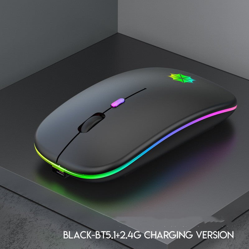 Les Visionnaires Electronics Black / Dual template Silent Silent Laptop Gaming Girl Mouse