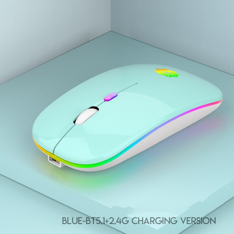 Les Visionnaires Electronics Blue / Dual template Silent Silent Laptop Gaming Girl Mouse