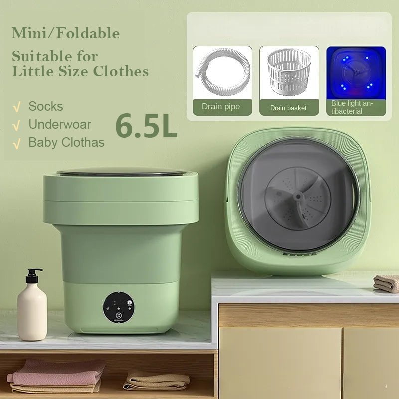 Les Visionnaires Electronics Mini Foldable Washing Machine Portable Mini Socks Underwear Panties Washing Machine Big Capacity 3 Models With Spinning Dry Gadgets