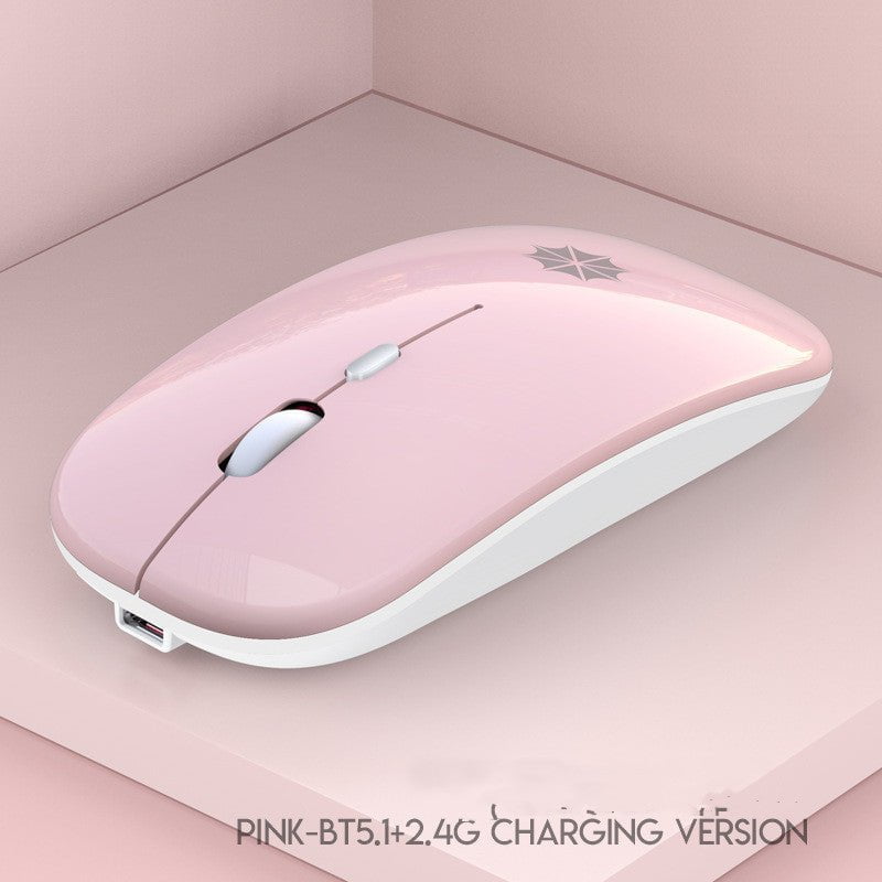 Les Visionnaires Electronics Pink / Dual mode luminous version Silent Silent Laptop Gaming Girl Mouse