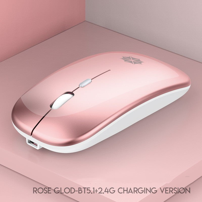 Les Visionnaires Electronics Rose Gold / Dual mode luminous version Silent Silent Laptop Gaming Girl Mouse