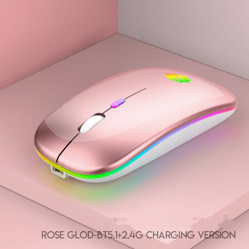 Les Visionnaires Electronics Rose Gold / Dual template Silent Silent Laptop Gaming Girl Mouse