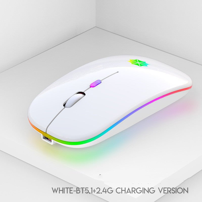 Les Visionnaires Electronics White / Dual template Silent Silent Laptop Gaming Girl Mouse