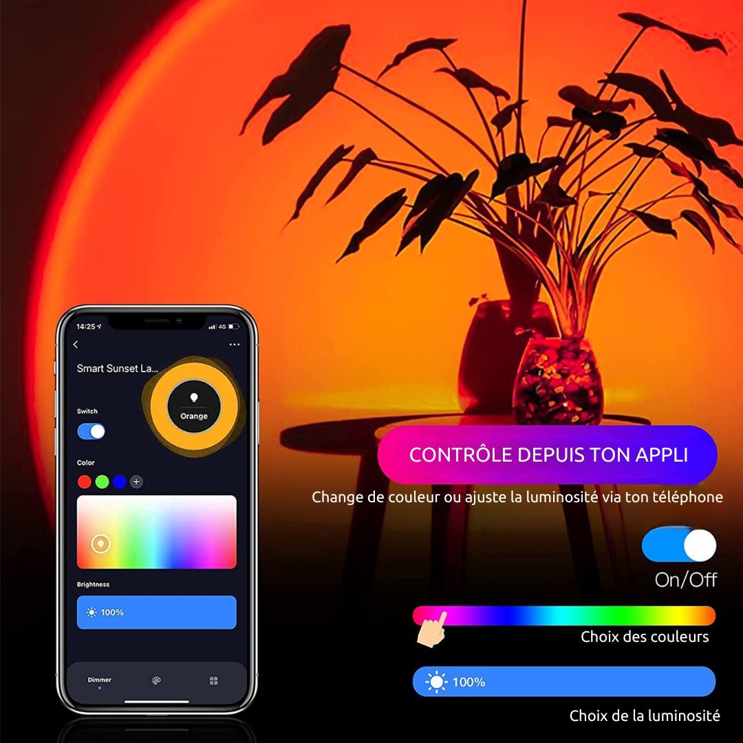 Les Visionnaires Gadget 6W / Graffiti RGB Soléa - Lampe coucher de soleil (CJ)