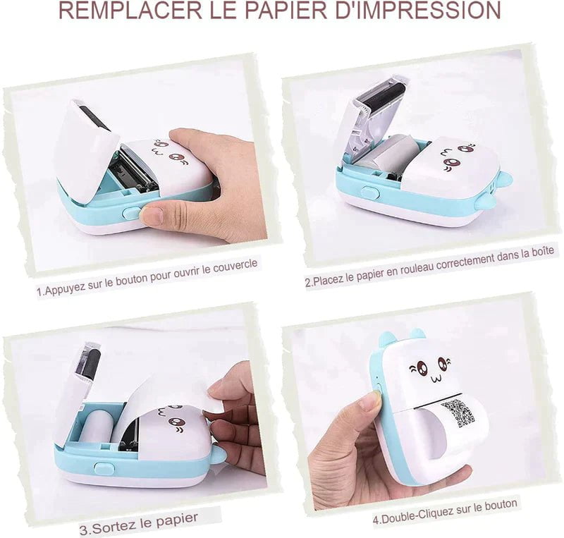 Les Visionnaires Gadget PrintEase - Mini imprimante (CJ)