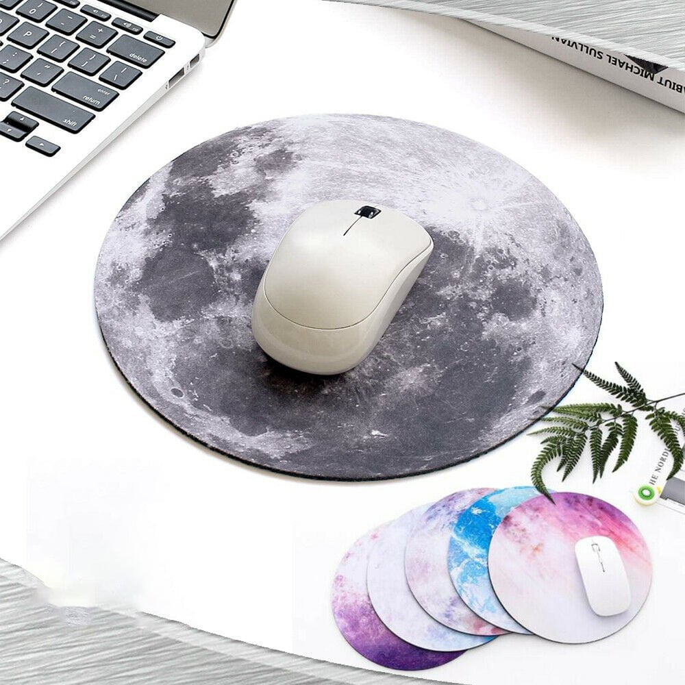 Les Visionnaires Gadget Space Round Mouse Pad PC Gaming Non Slip Mice Mat For Laptop Notebook Computer Gaming Mouse Pad