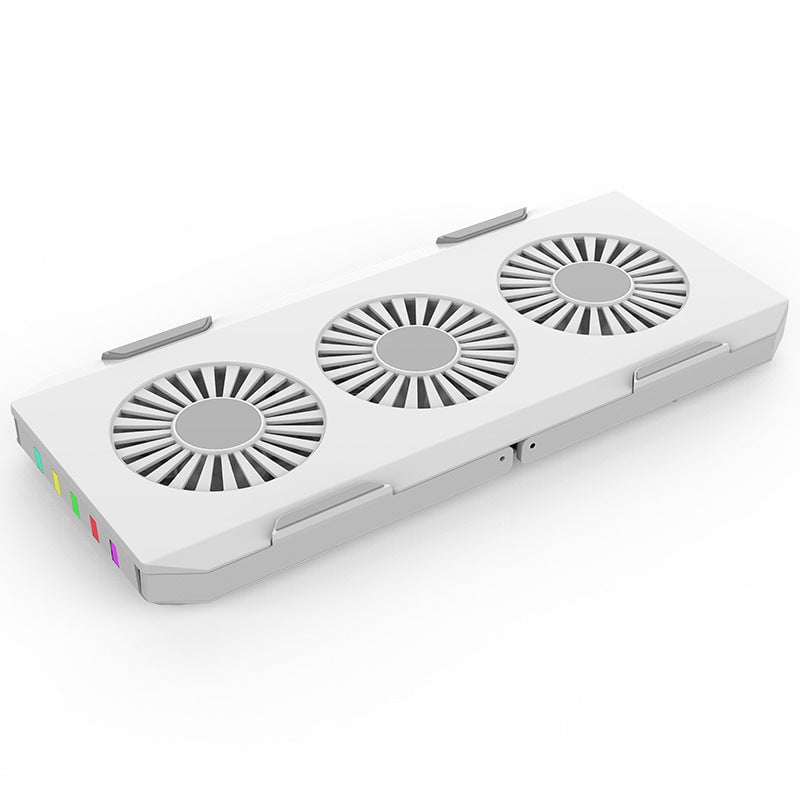 Les Visionnaires Gadget White / TypeC Portable Slim Smart Laptop Cooling Pad USB 3 Fans Gaming Laptop Cooler Fan For 17 Inch Cooler Plug Play For Notebook PC Laptop
