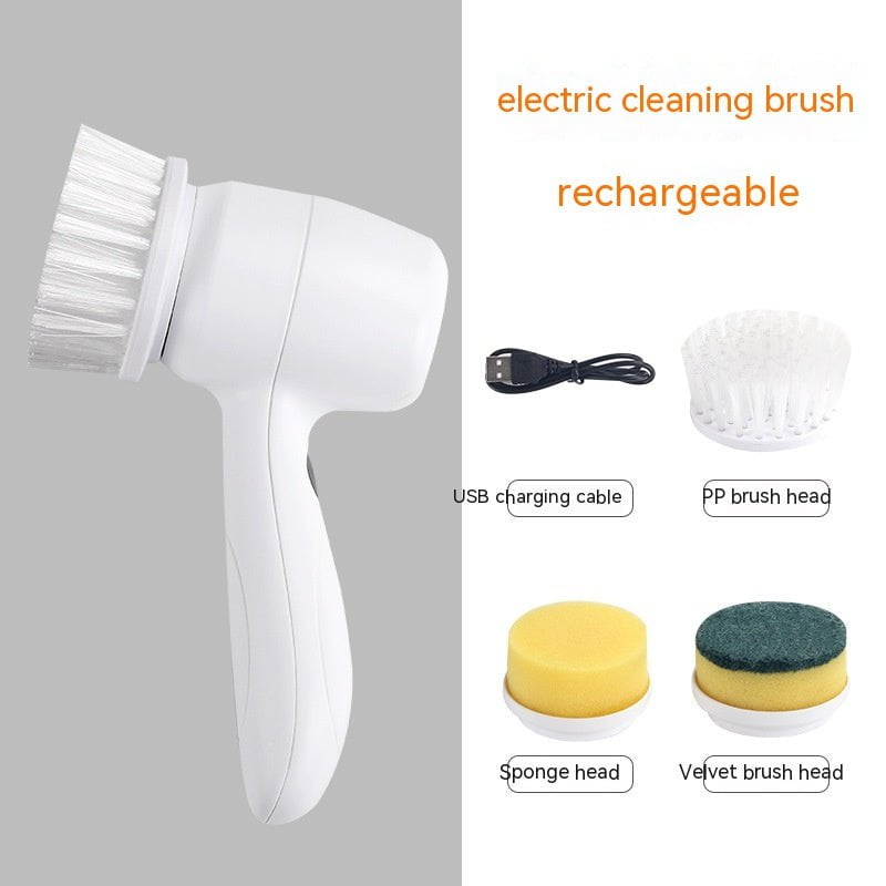 Les Visionnaires Kitchen Cleaning Brush Electric Cleaning Brush 4 In 1 Spinning Scrubber Handheld Electric Cordless Cleaning Brush Portable