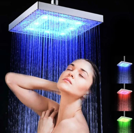 Les Visionnaires Maison 1 Style Tricolore Douche LED 8" sans Piles  (CJ)