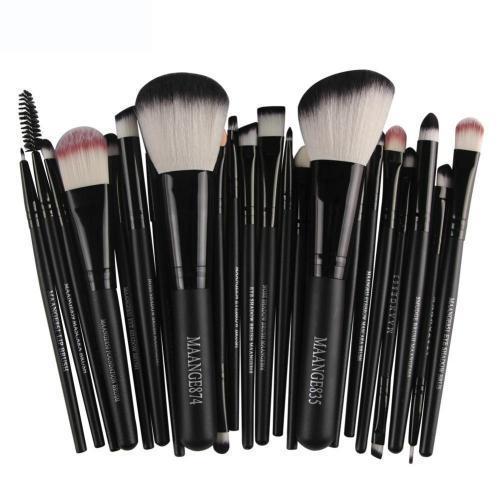 Les Visionnaires Makeup Black white 22 Piece Cosmetic Makeup Brush Set