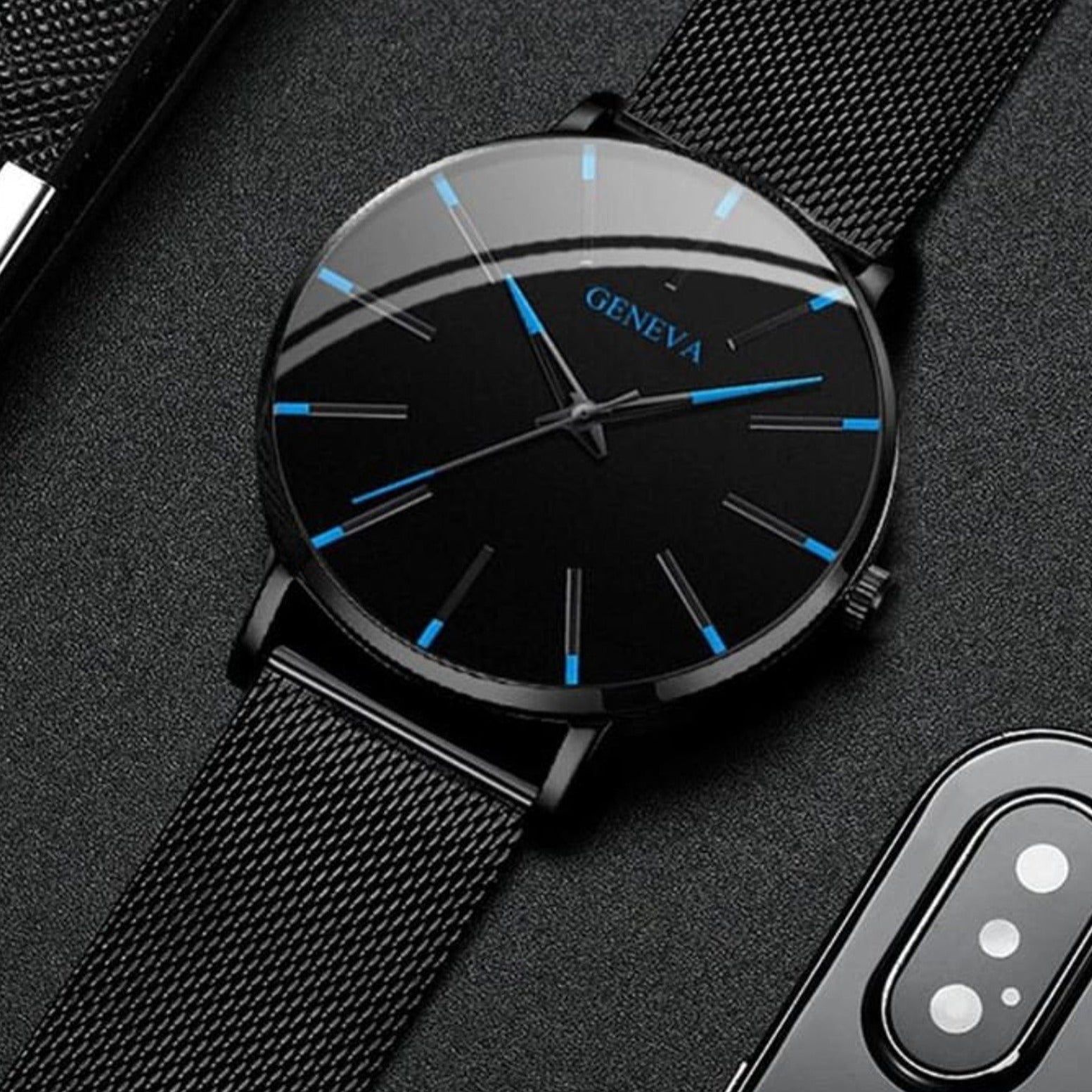 Les Visionnaires Montre Noir Essenza (Cj)