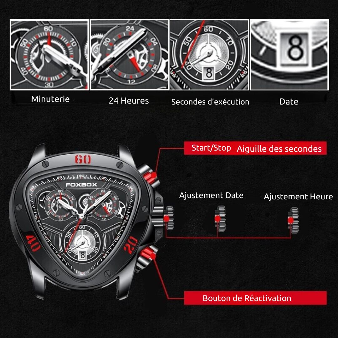 Les Visionnaires Montre Noir Racing Vertex (CJ)