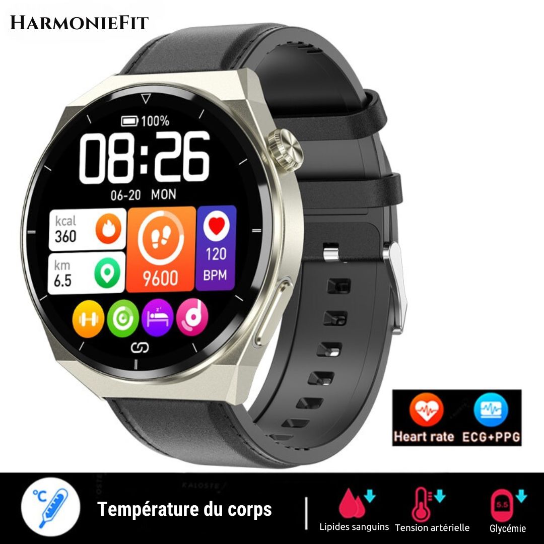 Les Visionnaires Montre Noir / USB HarmonieFit (CJ)