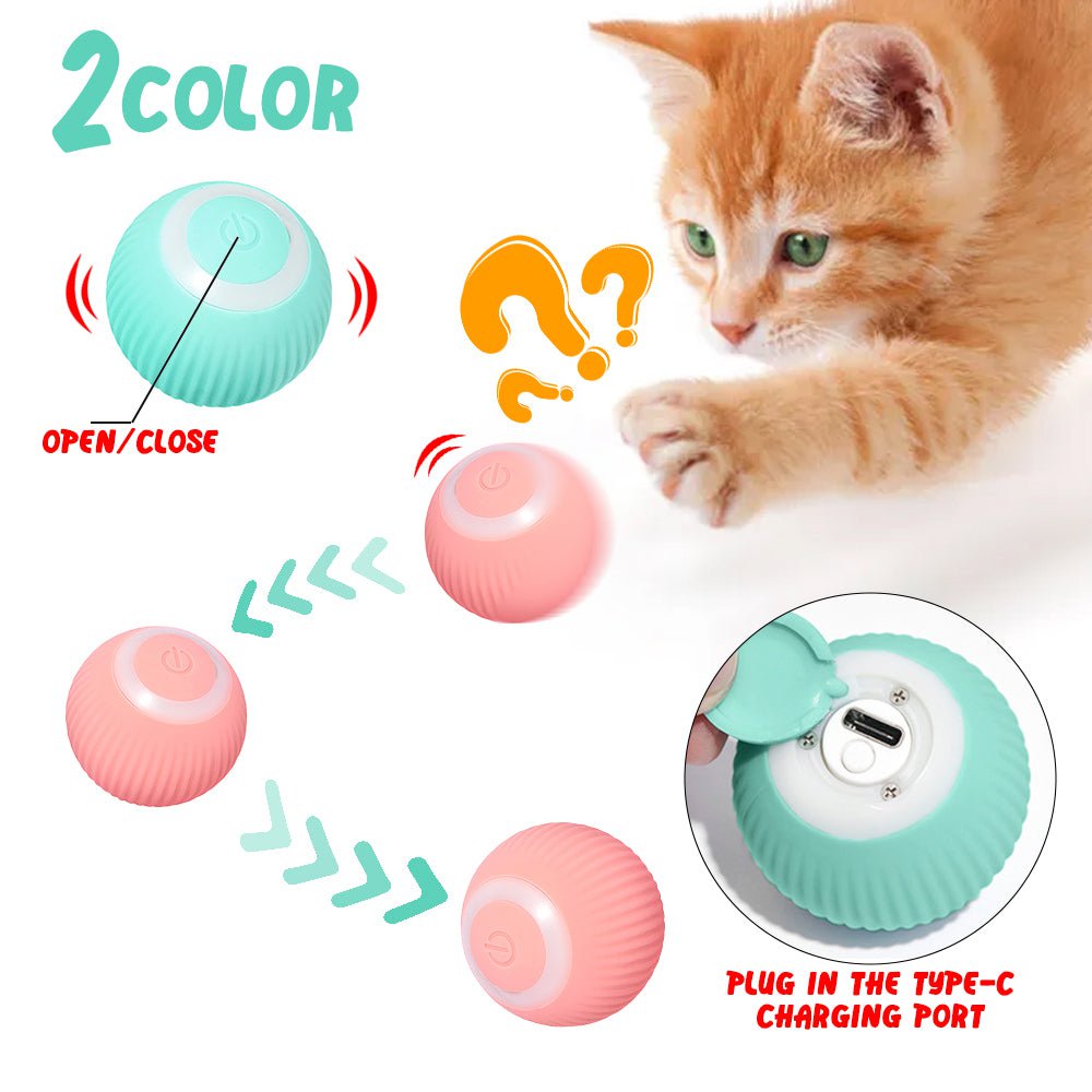 Les Visionnaires Pet Accessories Cat Gravity Intelligent Rolling Ball Tease Toy Pet Automatic Rotating Ball