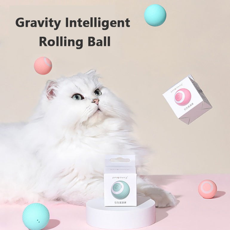 Les Visionnaires Pet Accessories Cat Gravity Intelligent Rolling Ball Tease Toy Pet Automatic Rotating Ball